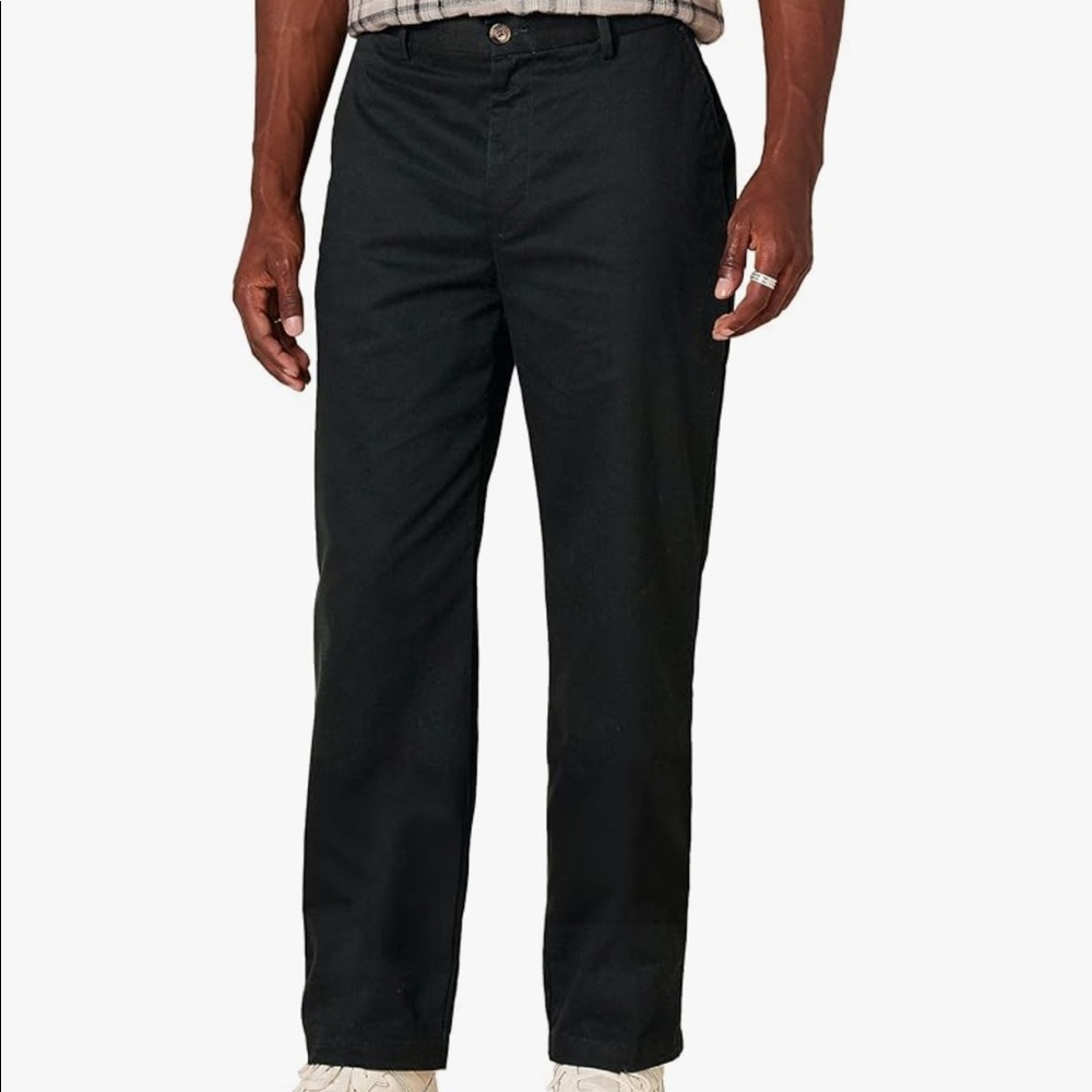 Black Amazon Essentials Classic Fit Dress Pants